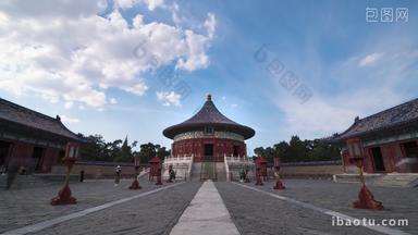 北京天坛公园回音壁固定延时摄影